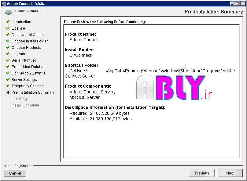 ویژگی adobe connect